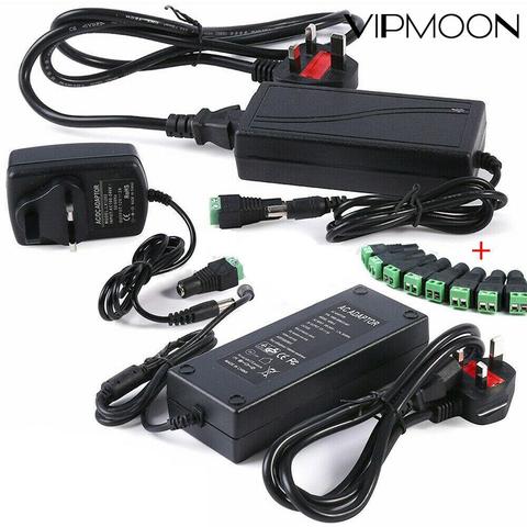 AC 100-240V DC 5V 12V 1A 2A 3A 5A 6A 8A 10A Adapter Power Supply 12 Volt Charger for LED Strips Light With Female connector ► Photo 1/6