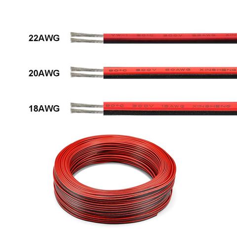 2 Pin Electrical Cable 22AWG 20AWG 18AWG SM JST Connector Tinned Copper Wires 2pin Wire For 3528 2835 LED Strip Lights Driver ► Photo 1/6