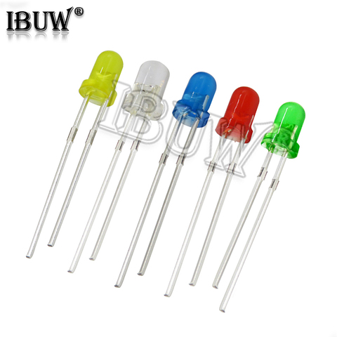 100pcs F3 F5 LED Red Green Yellow White Orange Blue 3MM 5MM  LED light emitting diode ► Photo 1/2