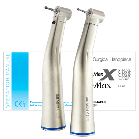 1 Pcs x Dental Fiber Optical LED Contra Angle Ti-max x25l Low Speed Handpiece 1:1 Blue Ring Dental Handpiece ► Photo 1/6