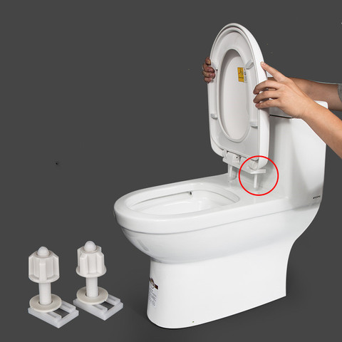 2Pcs toilet seat cover Fixings Plastic toiletseat Screws Quick Release Hinge toilet Mounting connector Repair Parts ► Photo 1/6