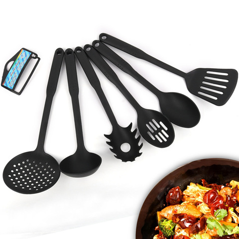 6-Piece Nylon Kitchen Utensils Multifunction Shovel Spoon Set Non-Stick Kitchen Tools Set ► Photo 1/6