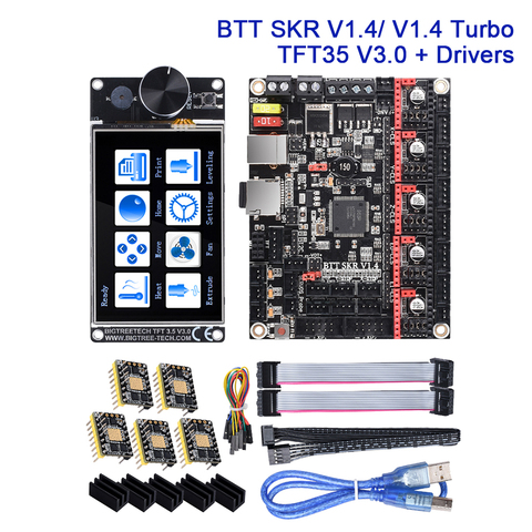 BIGTREETECH SKR V1.4 Turbo Control Board TMC2209 TMC2208 UART Driver + TFT35 V3.0 Touch Screen 3D Printer Board SKR V1.3 PRO MKS ► Photo 1/6