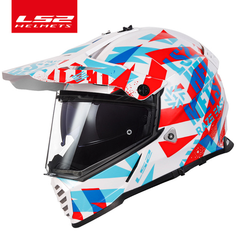 LS2 PIONEER EVO motocross helmet double lens ls2 mx436 off-road motorcycle helmet capacete casco casque ► Photo 1/4