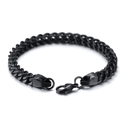 Vnox Double Layered Curb Chain Bracelets for Men Stainless Steel Links Punk Male Jewelry Pulseira ► Photo 1/6
