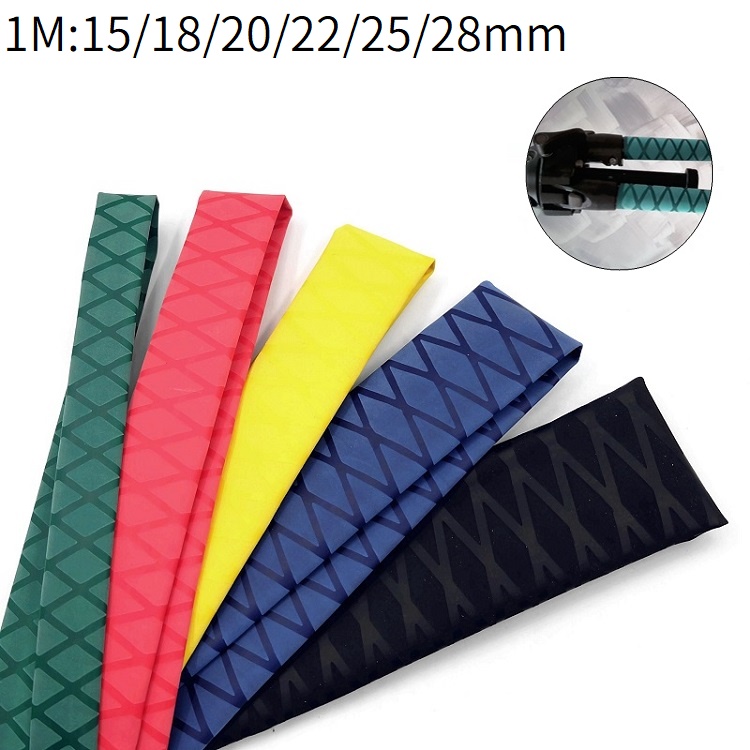 Φ28mm-50mm Colors Non Slip Heat Shrink Tubing Textured Wrap Sleeving Handle Grip 