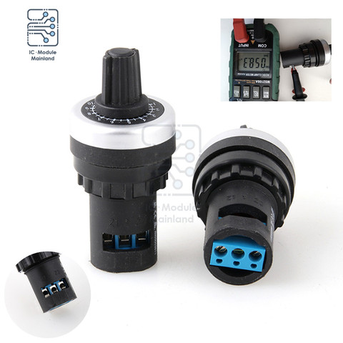 Diymore LA42DWQ-22 22mm 1K 2K 5K 10K 20K 50K ohm Pots Rotary Potentiometer Converter Governor Inverter Resistance Switch ► Photo 1/6