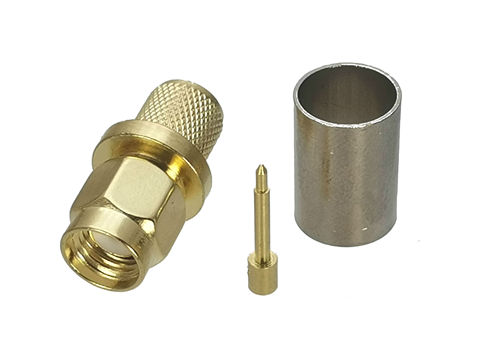 1pcs Connector SMA Plug Male Cimp For RG5 RG6 5D-FB LMR300 Cable Straight RF Coaxial Adapter New ► Photo 1/5