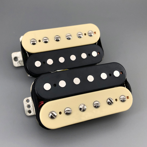 Alnico 5 Guitar Pickups Zebra 4 Wires Coil Split or Black 2 Wires Shilded HH Bridge and Neck Pickups ► Photo 1/6