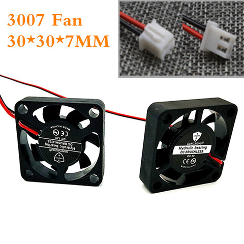 Mini brushless DC cooling fan 3007 DC 5V 12V 3CM mini notebook 30*30*7MM brushless cooling fan 2.54mm 2pin 30cm Cable length ► Photo 1/1