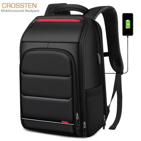 Crossten Large Capacity 15.6 inch Daily Teenager School Backpack Multifunctional USB Charging Man waterproof Laptop Rucksack ► Photo 1/6