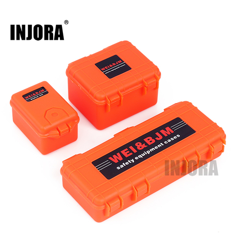 INJORA 3Pcs Plastic Storage Box Decoration Tool for 1/10 RC Crawler Car Axial SCX10 90046 Traxxas TRX-4 TRX-6 MST Recat ► Photo 1/6