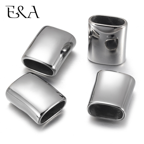 316L Stainless Steel Slide Charms Blank Mirror Polish for Bracelet Making Fit 12x6mm Leather Jewelry DIY Slider Beads Findings ► Photo 1/6