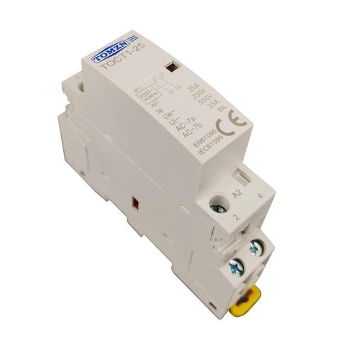 TOCT1 2P 25A 220V/230V 50/60HZ Din rail Household ac Modular contactor  2NO 2NC or 1NO 1NC ► Photo 1/6