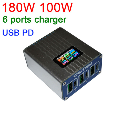 Digital LCD display DC 12V 24V 5525 PD  TO Type-C USB PD Desktop fast charging QC CAR charger support QC 2.0 Q3.0 Huawei  Apple ► Photo 1/1