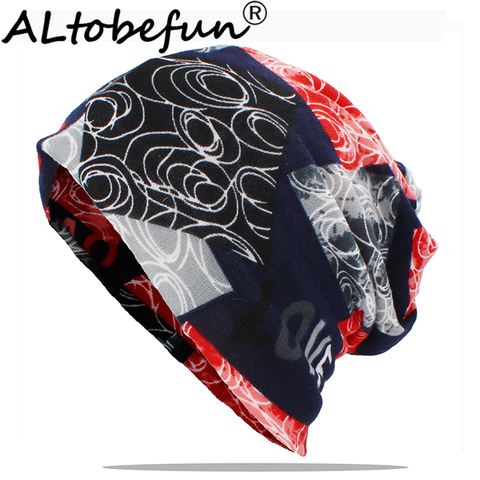 ALTOBEFUN Multifunction Men Winter Autumn Hat Teenager Adult Thin Girl Scarf Women Skullies Beanies Vintage Cap AHT179 ► Photo 1/6