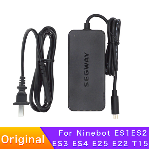 Original Charger for Segway Ninebot Kickscooter ES1 ES2 ES3 ES4 E22 E25 T15 Electric Scooter Charger Adapter Accessories ► Photo 1/6