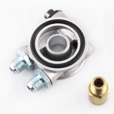 Aluminum AN8 AN10 oil cooler sandwich plate filter adapter turbo thermostat oil sender adapter ► Photo 1/6