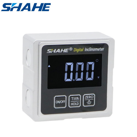 shahe Metal Digital Protractor Inclinometer With 3-side magnets Digital Angle Finder Level Box Angle Measurement Box ► Photo 1/6