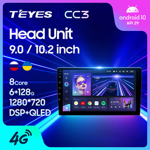 TEYES CC3 For Toyota Volkswagen Hyundai Kia Renault Suzuki Honda Audi Lada Nissan Car Radio Multimedia Video Player Navigation stereo GPS Android 10 No 2din 2 din dvd ► Photo 1/6