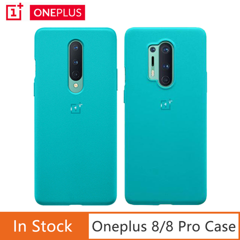 official New Oneplus 8 8 Pro Case Sandstone Bumper Case Cyan Uniquely textured For Oneplus 8 Oneplus 8 Pro ► Photo 1/5