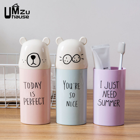 Travel Toothbrush Cup Storage Boxes Cute Cartoon Brush Teeth Washing Tooth Case Children Home Bathroom Organization Bin Portable ► Photo 1/6