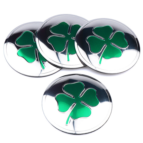 4pcs/lot 56mm Green Clover Delta Car Wheel Center Hub Cap Sticker for Alfa Romeo 147 156 159 166 Giulietta Giulia Spider mito GT ► Photo 1/6