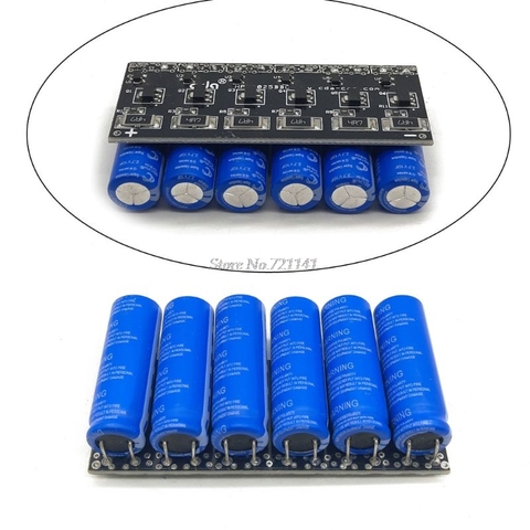 Single Row 16V 1.6F Farad Capacitor Module 2.7V 10F Super Ultracapacitor Backup Power Supply with Protection Board for Car ► Photo 1/5