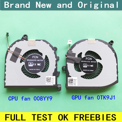 New CPU GPU Cooler fan for Dell Precision 5530 M5530 XPS 15 9570 0MV340 XPS15 7590 008YY9 0TK9J1 FJ6J FKCH FCN laptop cooling ► Photo 1/3