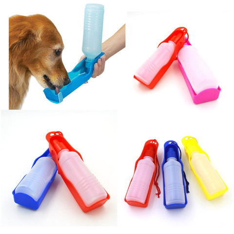 250ml Foldable Pet Dog Drinking Water Bottles Travel Hand Held Puppy Dogs Squeeze Water Bottle Dispenser Flip Down Water Pan ► Photo 1/6