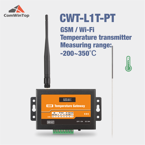 CWT-L1T-PT Wireless Gsm 3g 4g Wifi PT100 Temperature Sensor Alarm Transmitter ► Photo 1/5