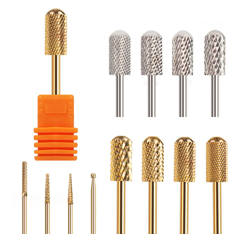 RIKONKA Golden Carbide Nail Drill Bits Manicure Machine Accessory Ceramic Milling Cutters For Manicure Electric Dill Nail Files ► Photo 1/6