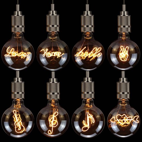 TIANFAN Globe Vintage Led Bulbs 4W Edison Bulb Love Led Filament Decorative Bulb Warm White 110V 220V E27 Pendant Light Bulb ► Photo 1/6