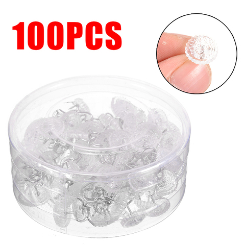 100pcs Clear Twist Pins Upholstery Heads Fixed Fastener Bedskirts Couch Sofa Headliner Repair Loose Drapery Pins ► Photo 1/6