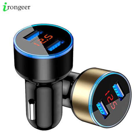 3.1A 5V Dual USB Car Charger With LED Display Universal Phone Car-Charger for Samsung S10 Plus S9 S8 iPhone XS X 7 8 Plus Tablet ► Photo 1/6