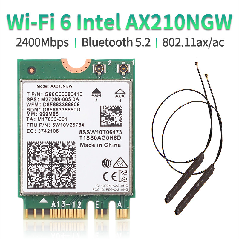 Dual Band 2.4Gbps Intel Wi-Fi AX200NGW 802.11ax / acWifi AX200 NGFF M.2 Dual