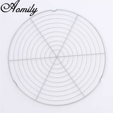 Amoliy 32.4cm Nonstick Cake Cooling Rack Round Cooling Grid Cookies Biscuits Bread Tray Stainless Steel Wire Tray Baking Tools ► Photo 1/6