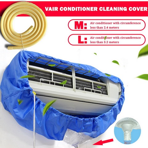 Air Conditioner Cover Washing Wall Mounted Air Conditioning Cleaning Protective Dust Cover Cleaner Bags Tightening belt ► Photo 1/6
