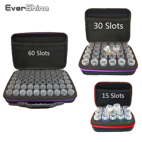 EverShine 15/30/60 Slots Diamond Painting Tools Accessories Diamond Embroidery Bead Storage Bottle Multi-function Handbag Kits ► Photo 1/6