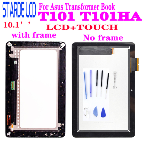 For Asus Transformer Book T101 HA T101H T101HA LCD Display Touch Screen Digitizer Assembly with Frame ► Photo 1/4