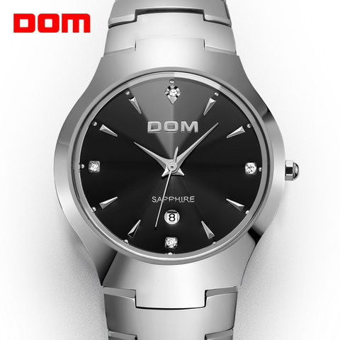 DOM watch men  tungsten steel  Luxury Top Brand Wrist 30m waterproof Business Sapphire Mirror Quartz watches Fashion W-698-1M ► Photo 1/6