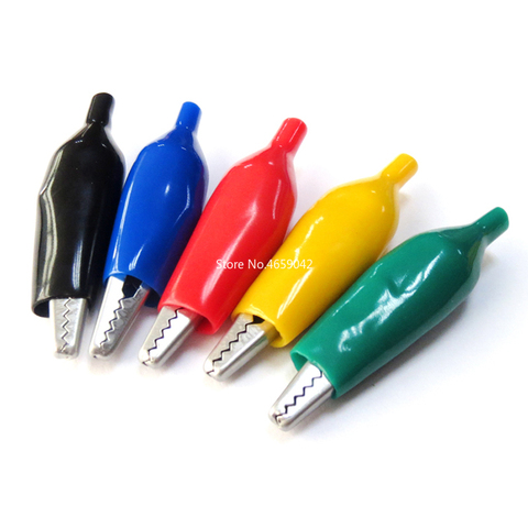 10PCS 27mm Small Insulation Boot Metal Alligator Clip Electric Test Lead Colorful small crocodile clip 6 Color ► Photo 1/6