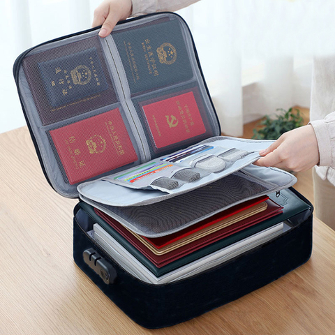 Multifunctional Briefcase Business Trip Certificate Organize Bag Office Document File Storage Handbag Package Goods Accessories ► Photo 1/6