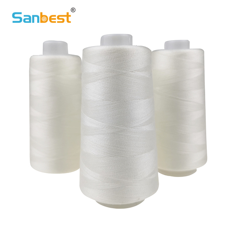 Sanbest 2000m 100% Vinlon Water Soluble Sewing Thread 40s/2 Spun Polyester 20C Wash Away Vanish Extra Quilting Basting Threads ► Photo 1/2