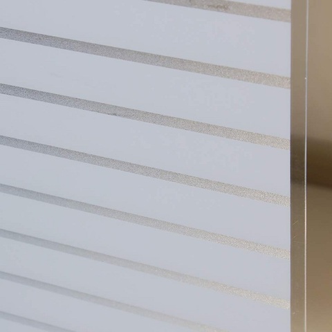Louver Stripe Pattern Window Film Static Cling Privacy Protection Home Decoration Frosted Translucent Multi-Size Window Covering ► Photo 1/6