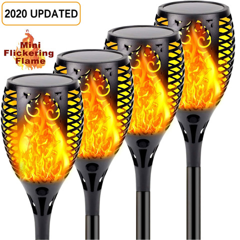 Solar Torch Lights Waterproof Flickering Flame Solar Torches Dancing Flame 12 LED Landscape Decoration Lighting Dusk to Dawn Out ► Photo 1/6