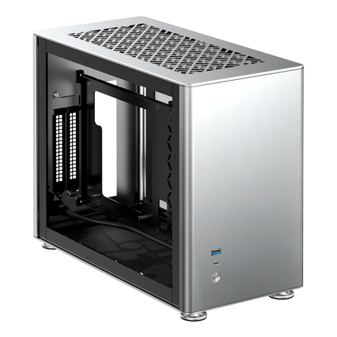 Jonsbo A4 Silver A4S ITX chassis supports 240 water-cooled SFX-L power supply Aluminum-magnesium desktop computer ► Photo 1/6