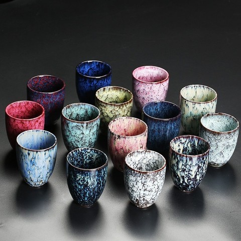 1pcs/3pcs Japanese Style Kiln Change China Ceramic Tea Cup Porcelain Kung Fu Cups Pottery Drinkware Wholesale Household 250ml ► Photo 1/5