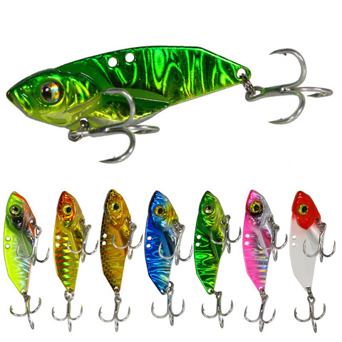 1PCS Metal VIB 7/10/15g Fishing Lure Vibration Spoon Hard Baits Crankbait Wobbler Swimbait Cicada VIB Tackle 7 Colors ► Photo 1/6