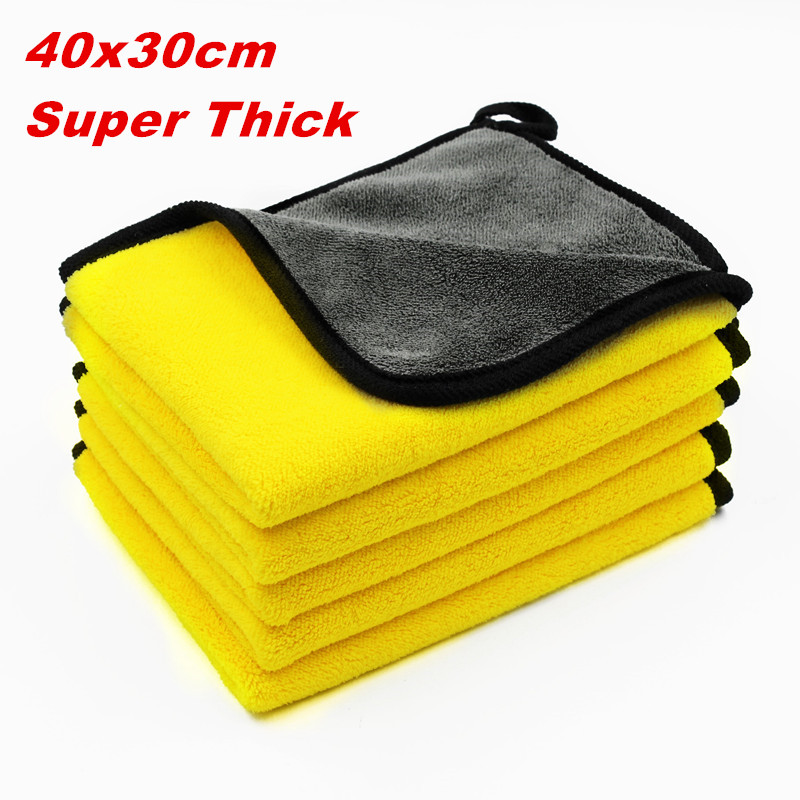 45cmx38cm Microfiber Super Thick Plush Car Cleaning Drying Cloths Towel Polish 